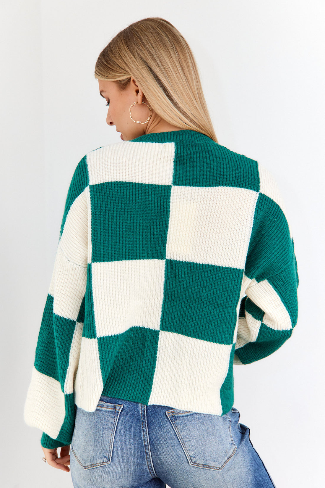 SALE - Larisa Checkered Print Sweater