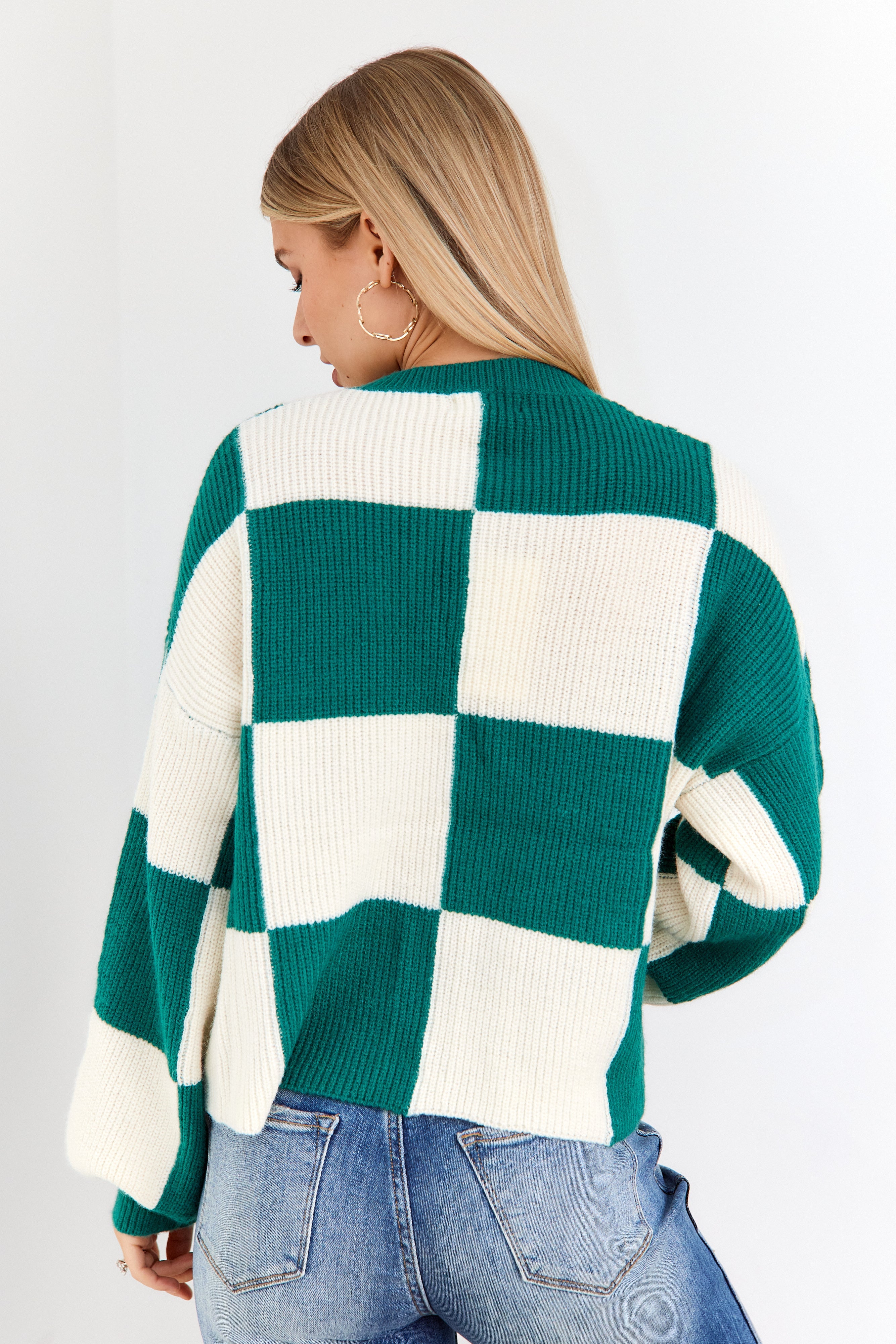 SALE - Larisa Checkered Print Sweater