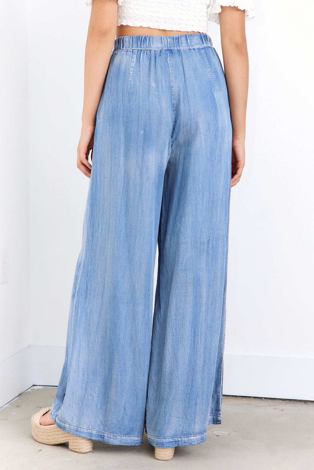 Samantha Denim Wide Leg Pants