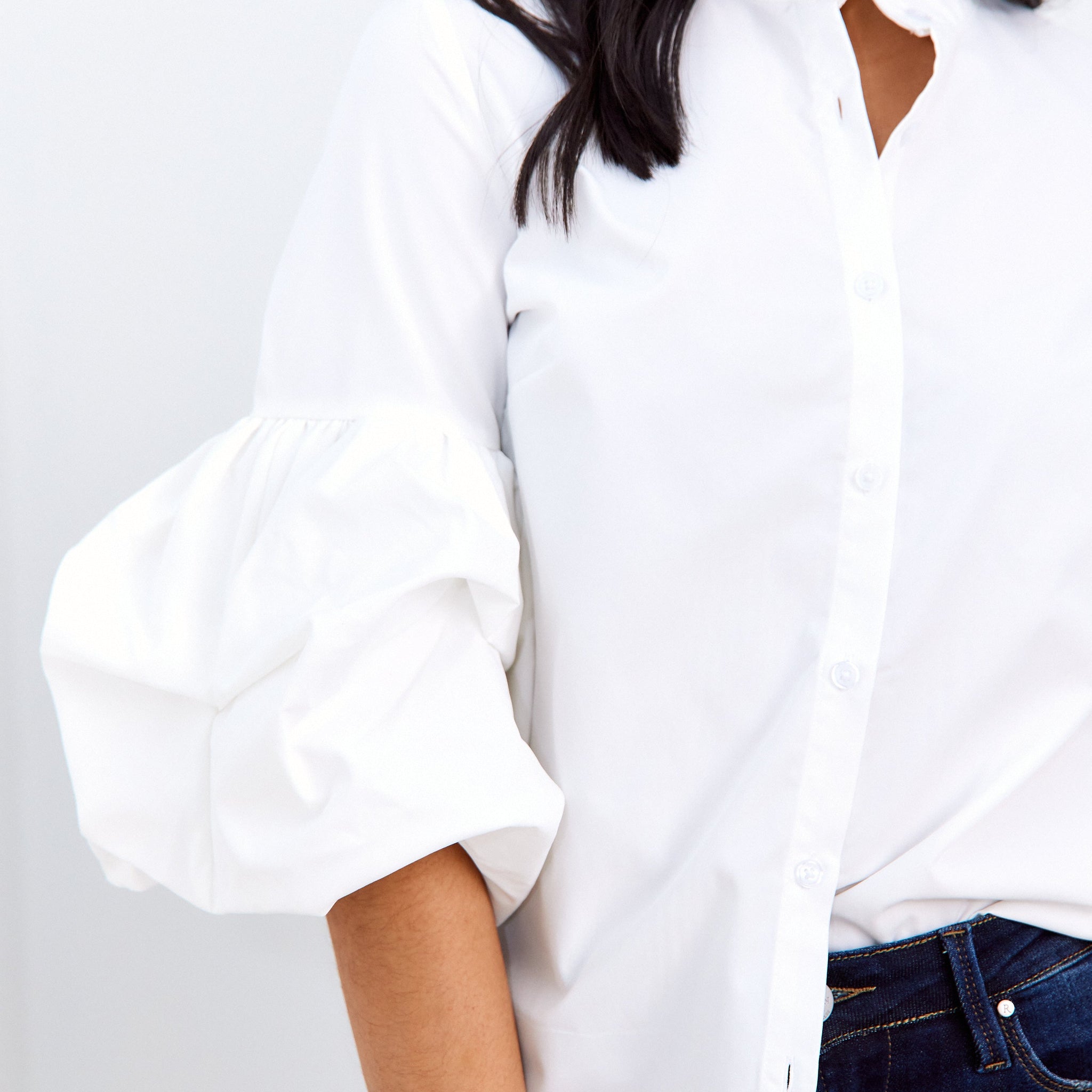 SALE - Sofia Bell Sleeve Button Down Top