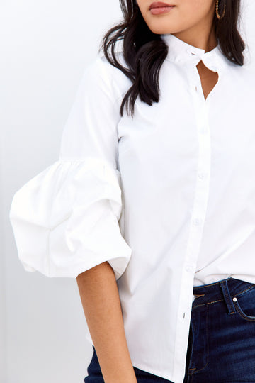 SALE - Sofia Bell Sleeve Button Down Top