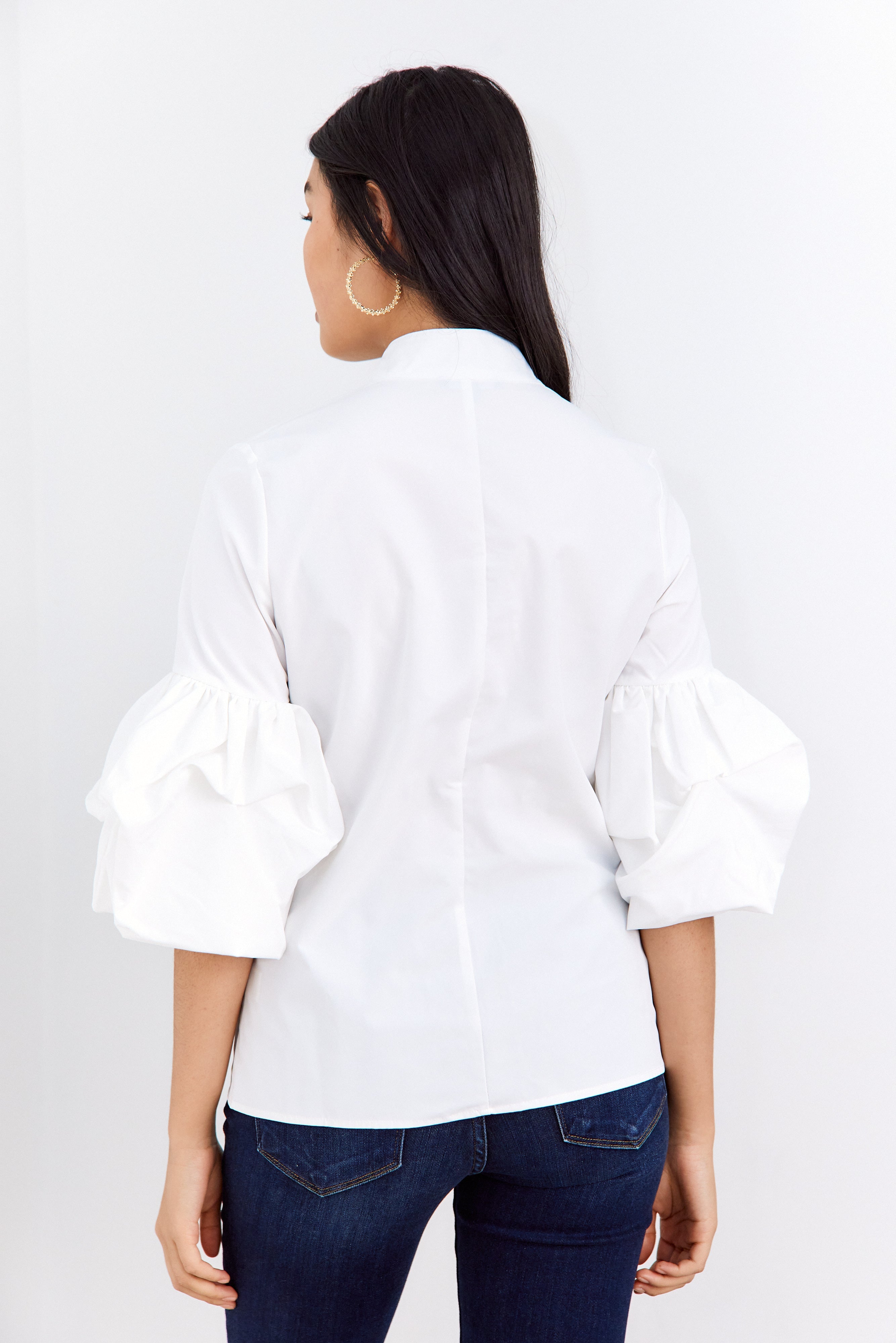 SALE - Sofia Bell Sleeve Button Down Top