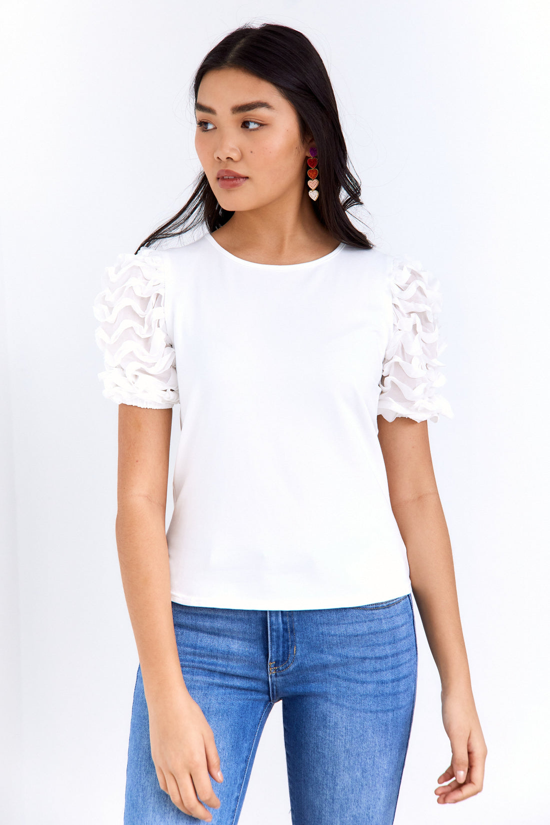 SALE - Adelaide Contrast Ruffle Detail Top
