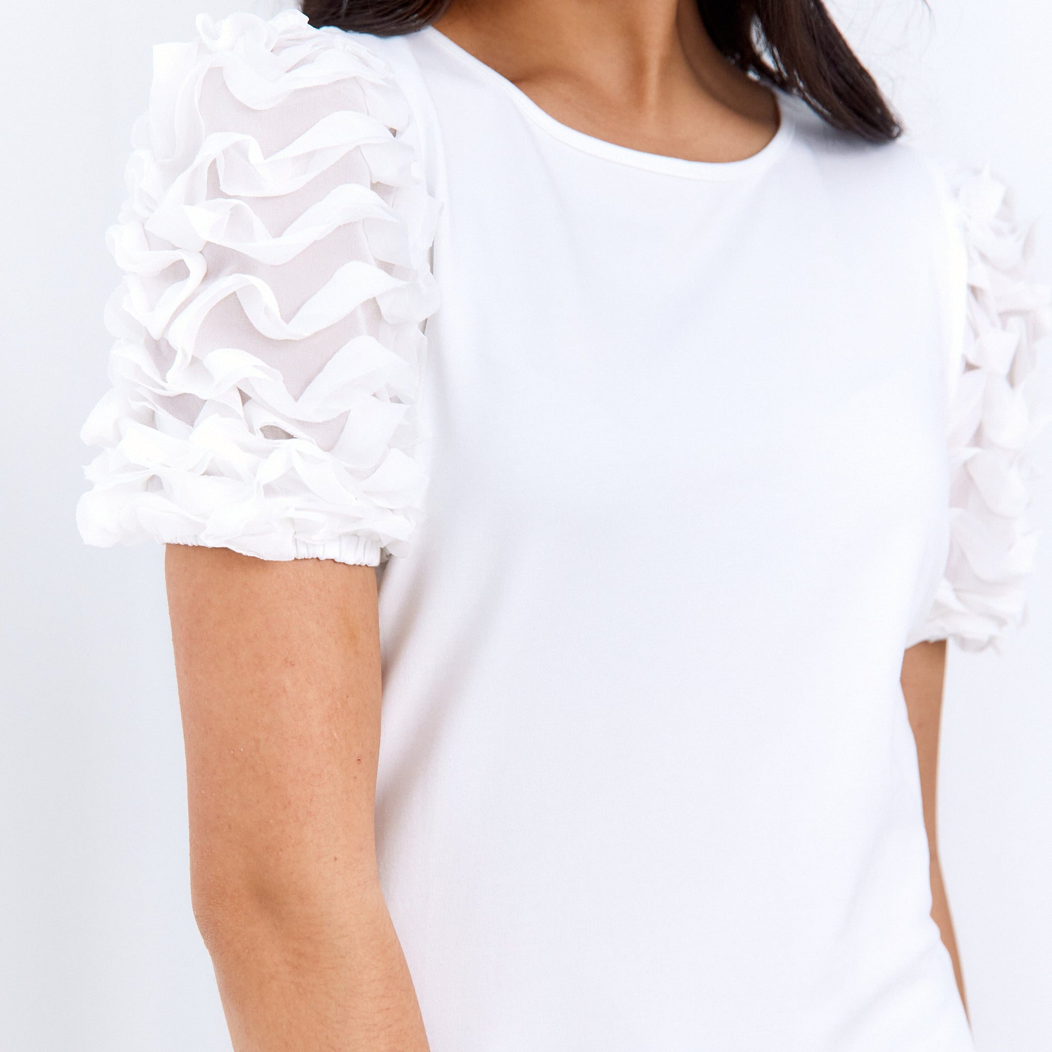 SALE - Adelaide Contrast Ruffle Detail Top