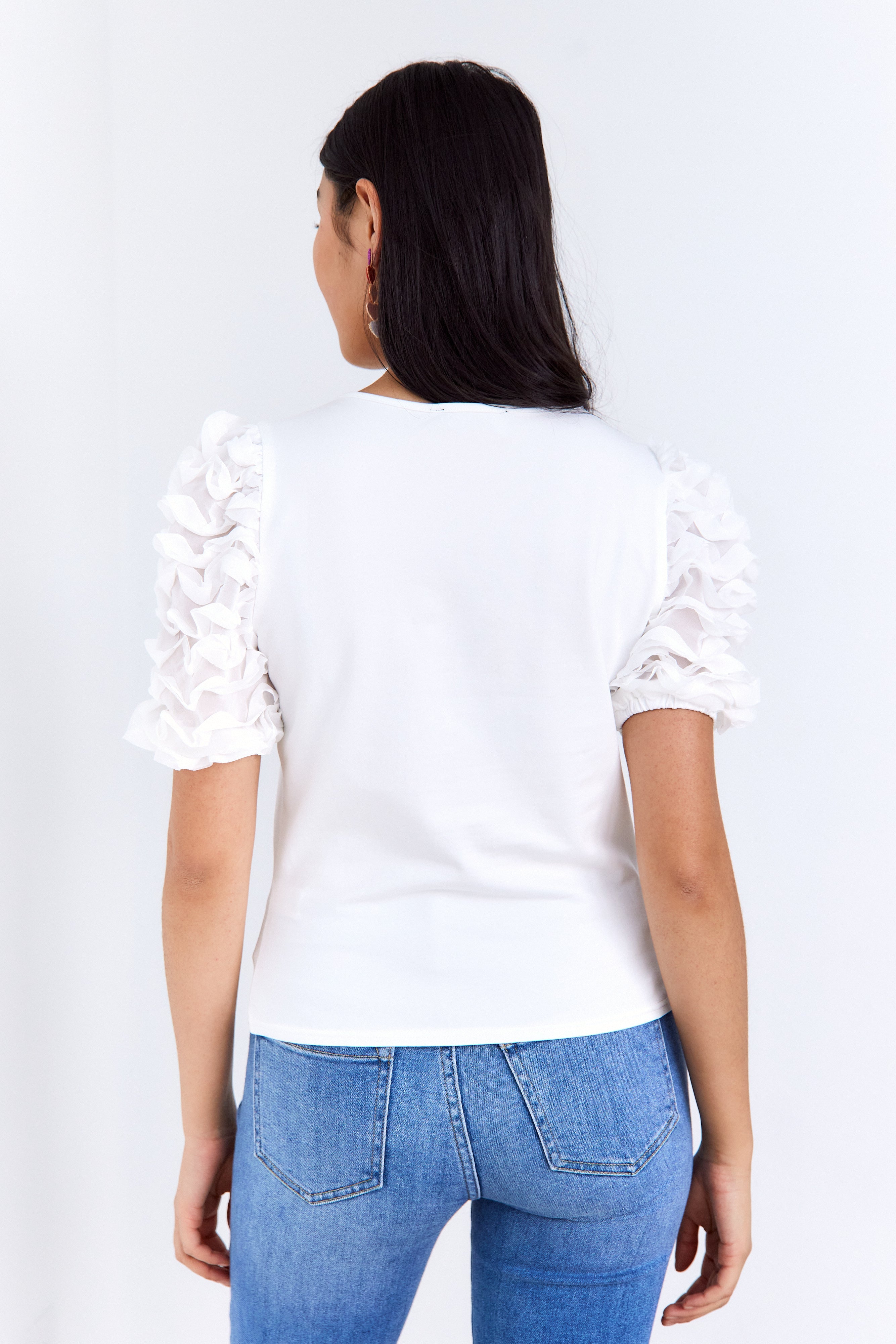 SALE - Adelaide Contrast Ruffle Detail Top