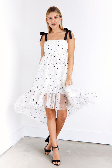 SALE - Stella Dotted Tulle Midi Dress