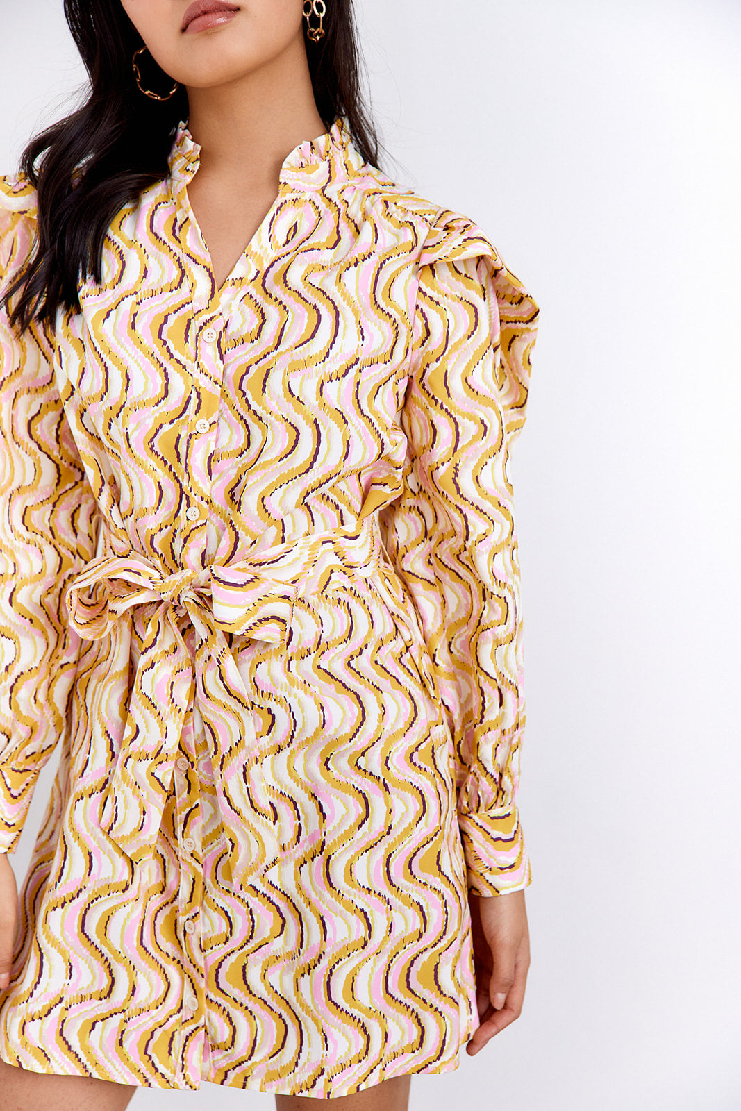 SALE - Dakota Printed Shirt Mini Dress