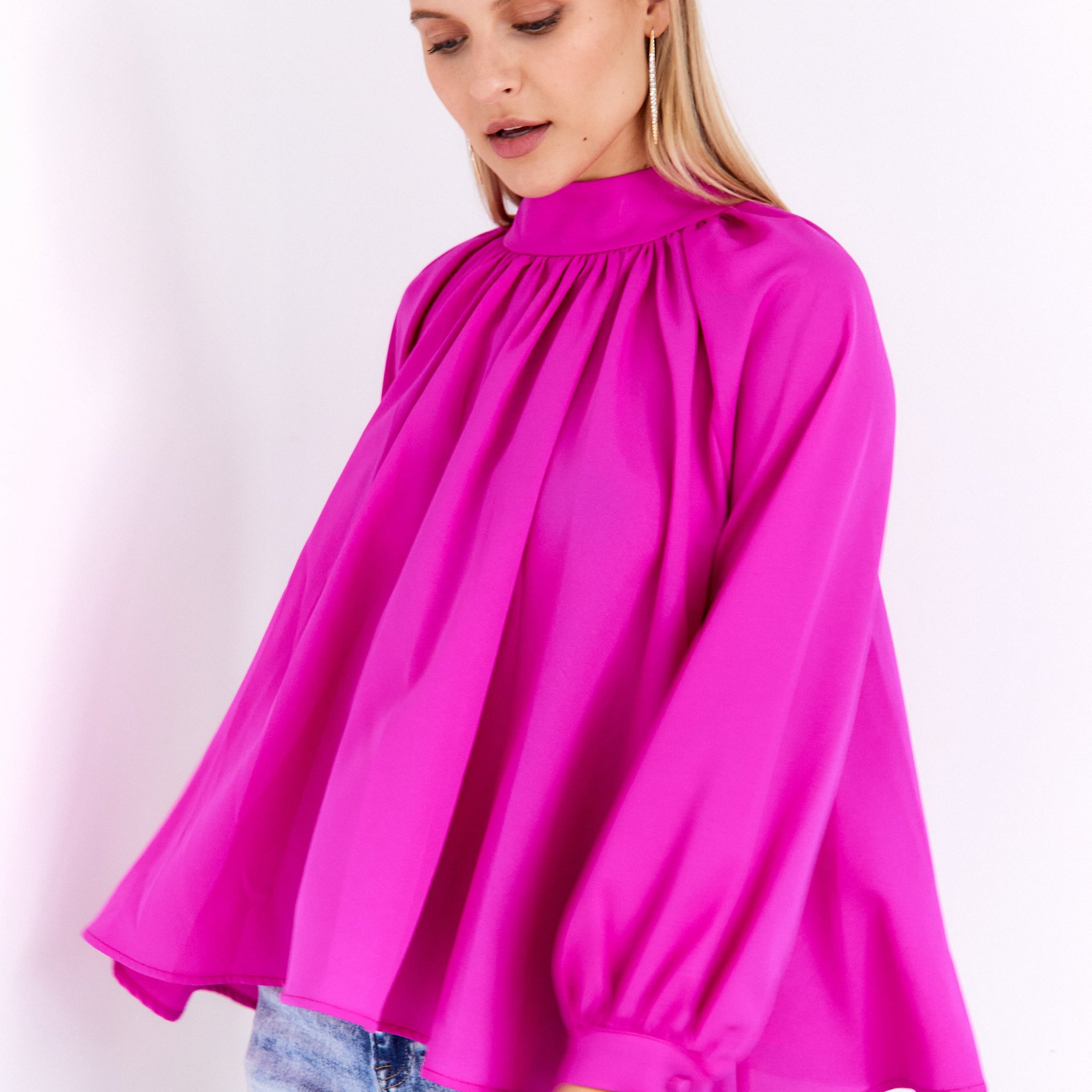 SALE - Kennedy Gathered Back Tie Blouse