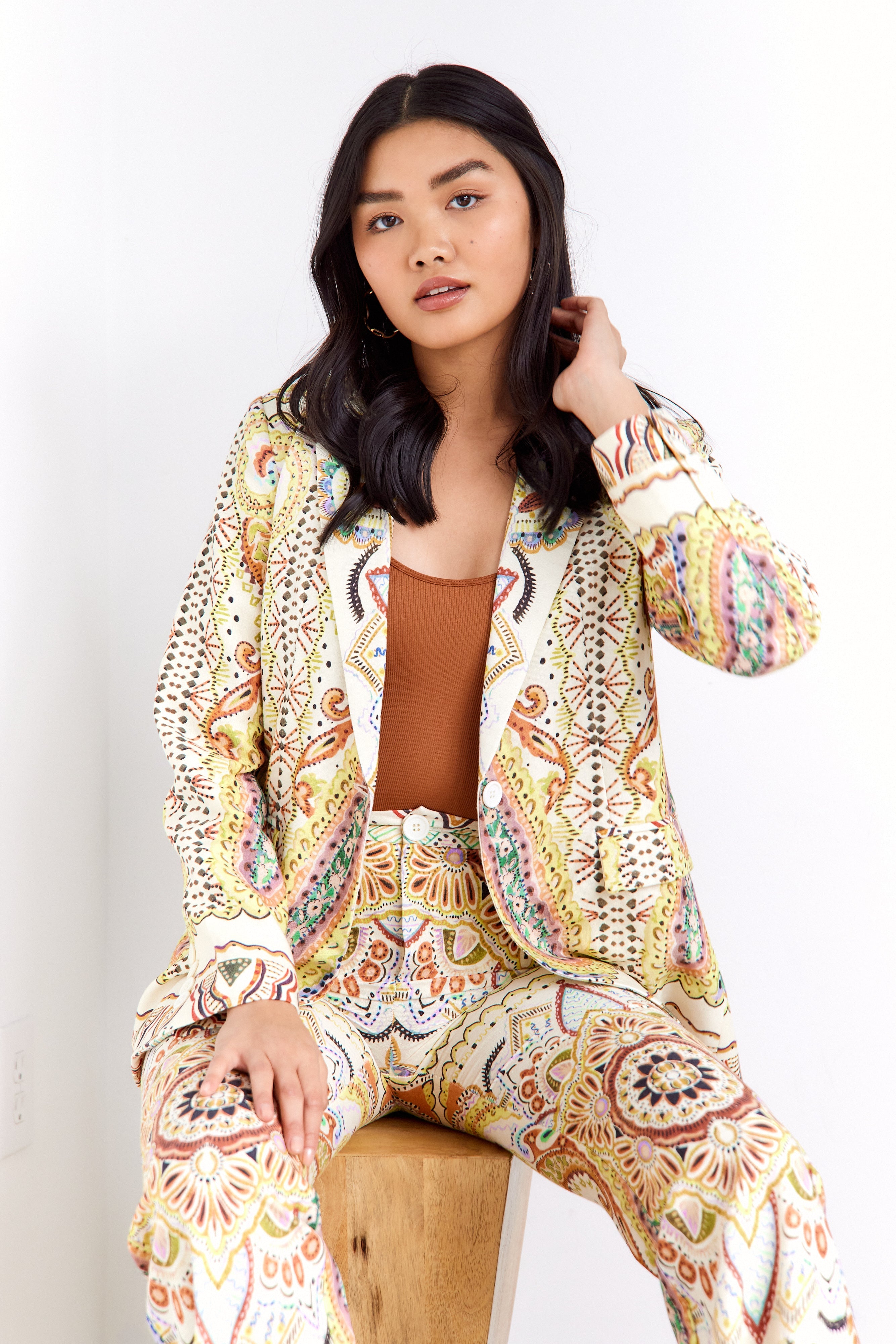 SALE - Quincy Paisley Blazer