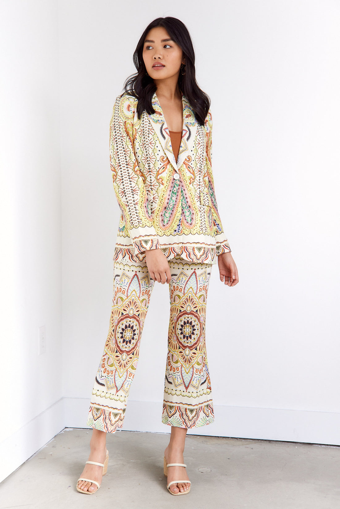 SALE - Quincy Paisley Print Trouser Pants