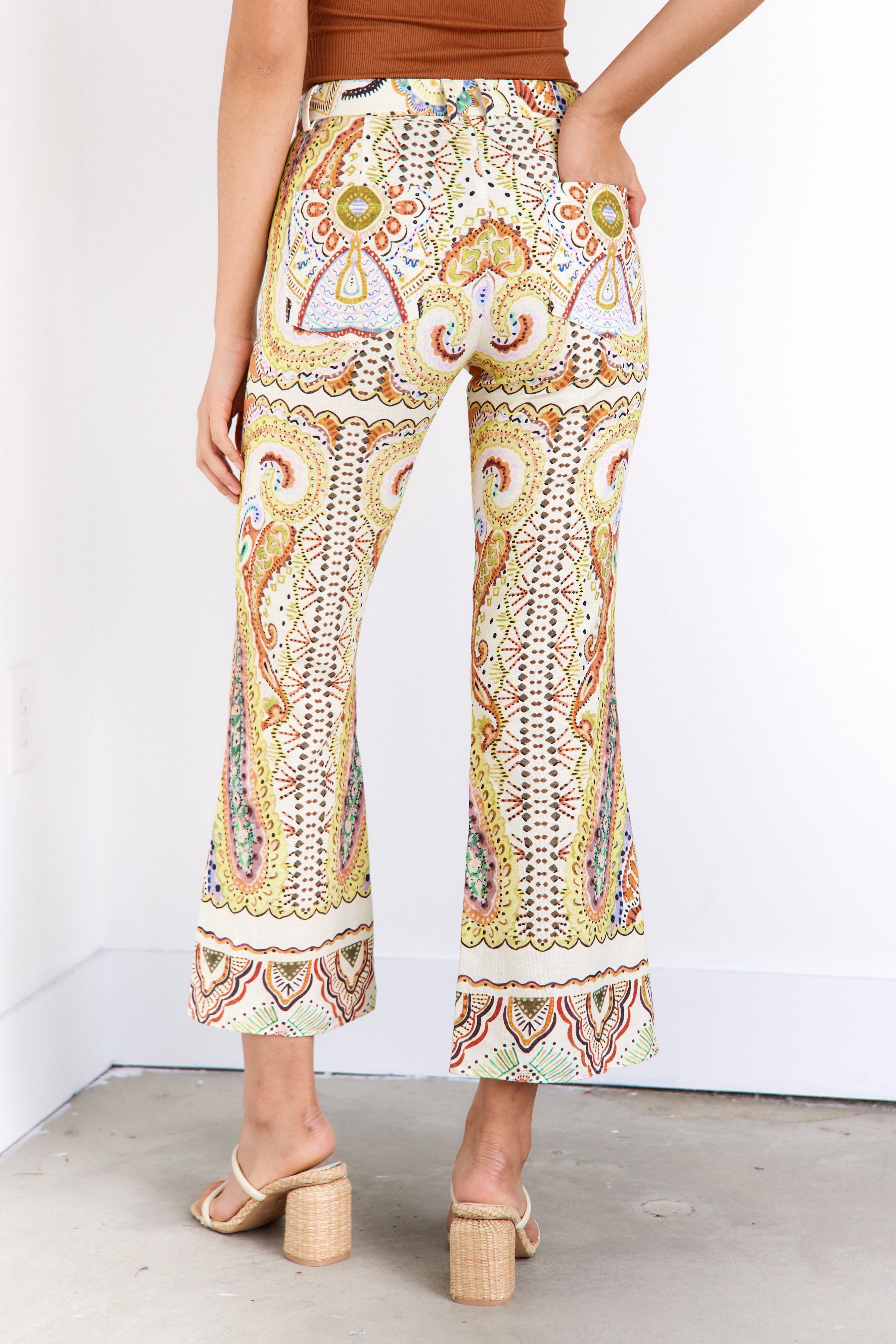 SALE - Quincy Paisley Print Trouser Pants