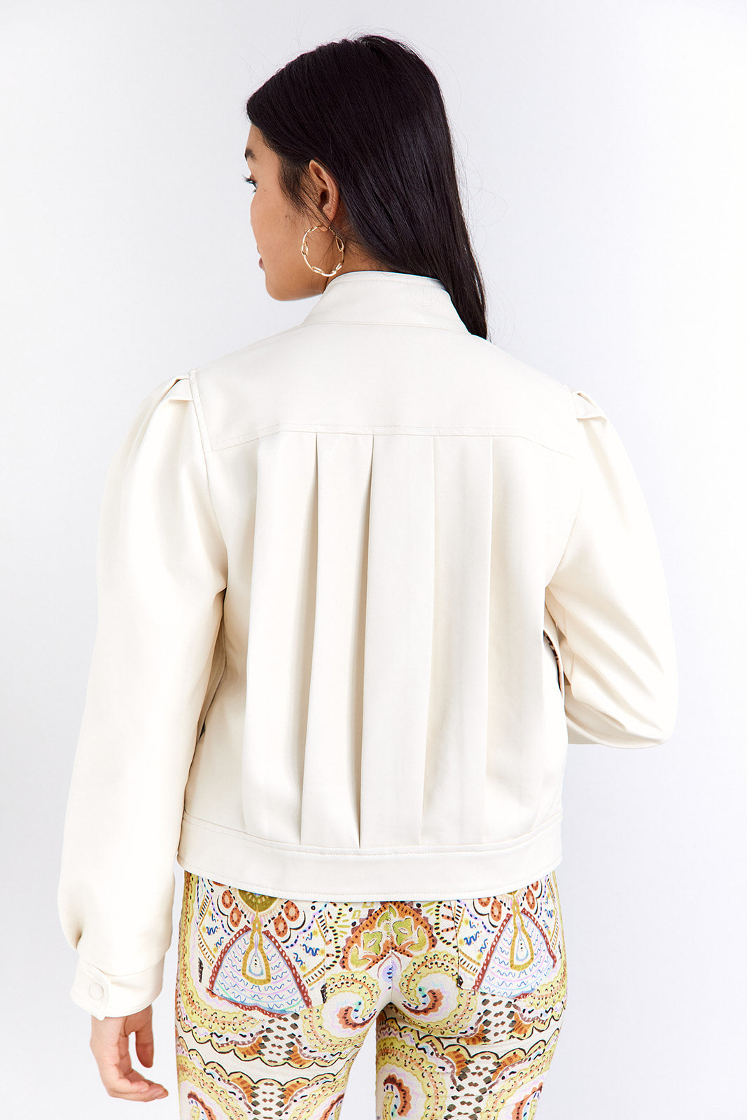 SALE - Savannah Puff Sleeve Faux Leather Jacket