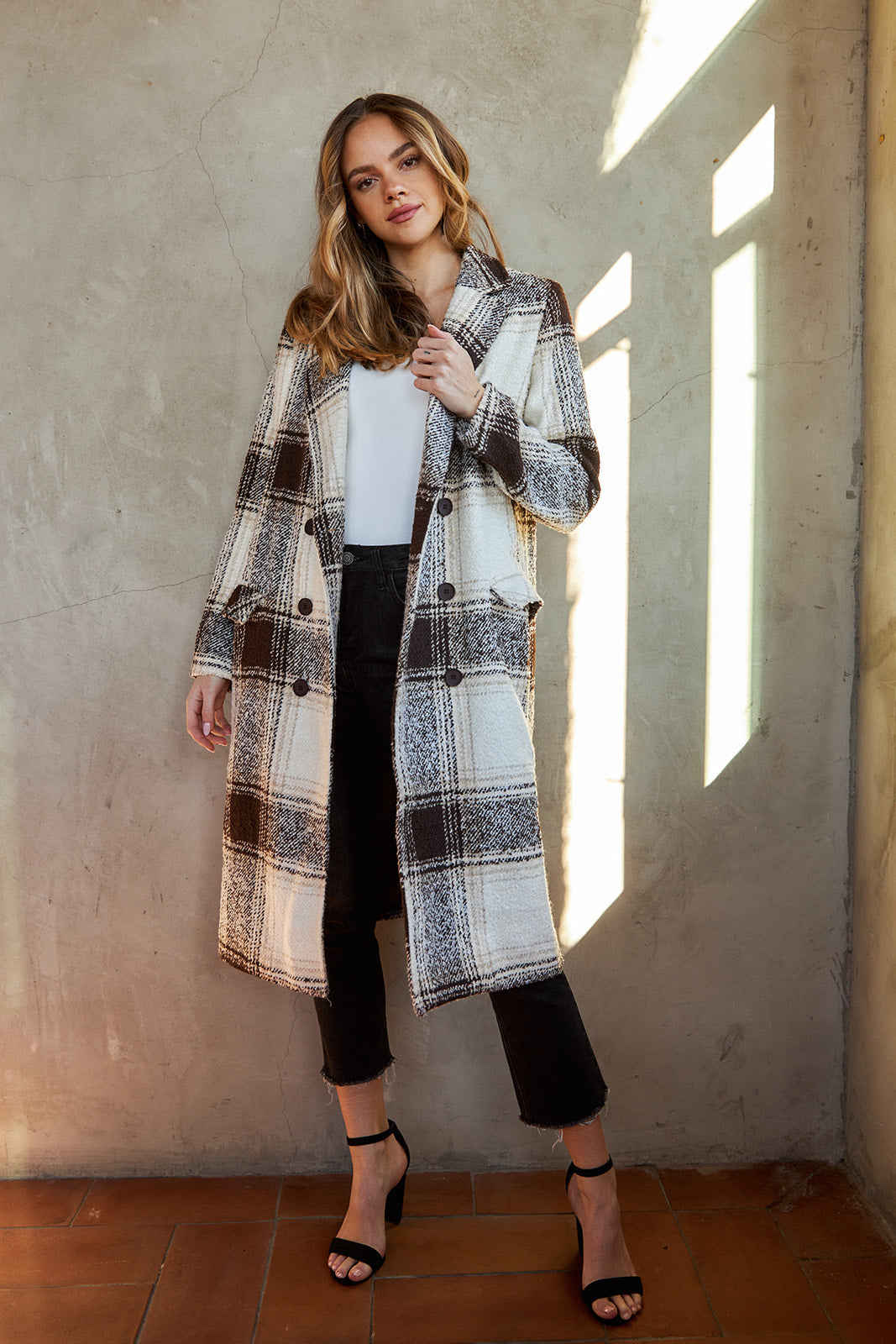 Danielle Oversized Plaid Coat