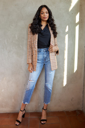 Whitney Tweed Detail Blazer