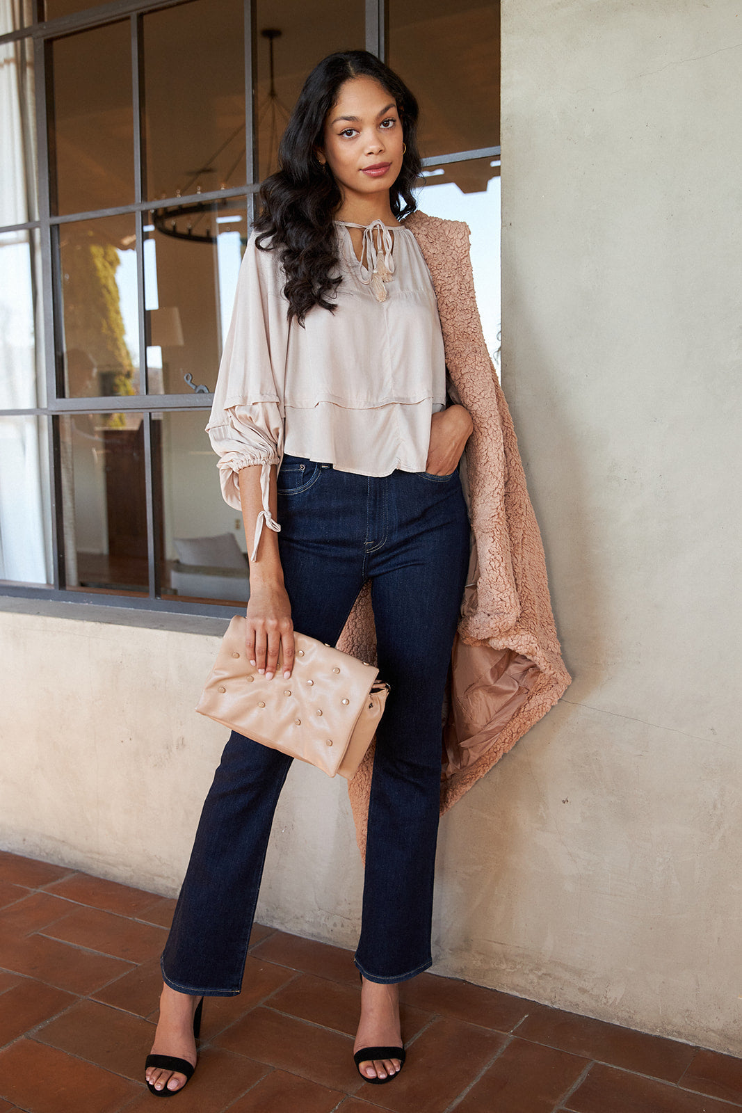 Rivera Tiered Long Sleeve Blouse