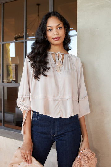 Rivera Tiered Long Sleeve Blouse