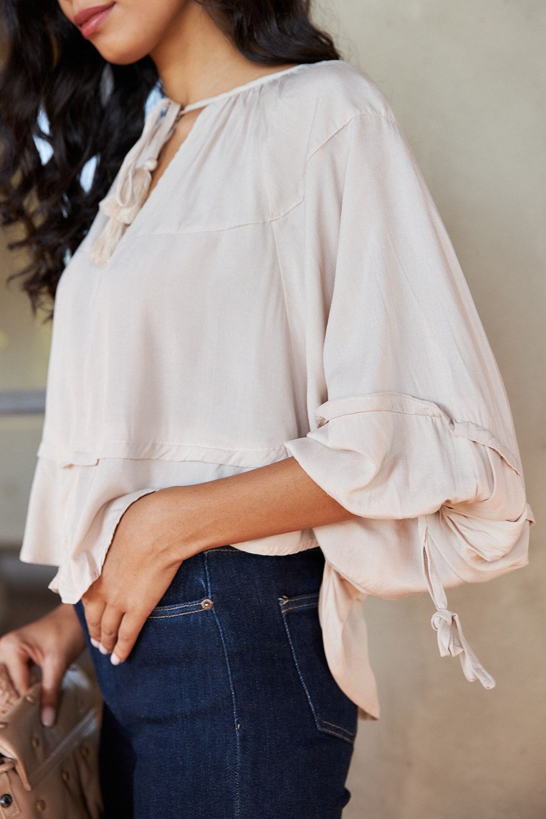 Rivera Tiered Long Sleeve Blouse