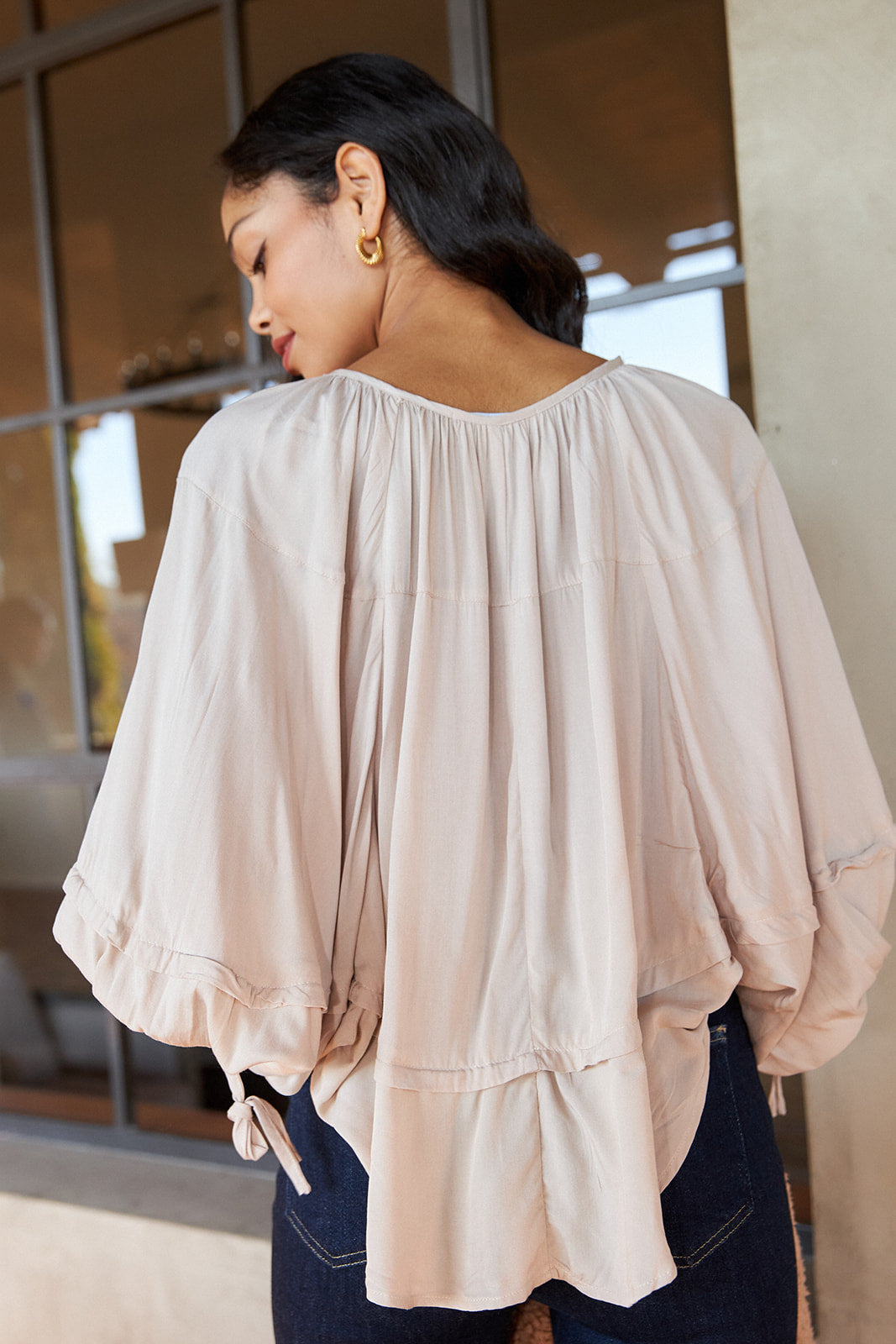 Rivera Tiered Long Sleeve Blouse