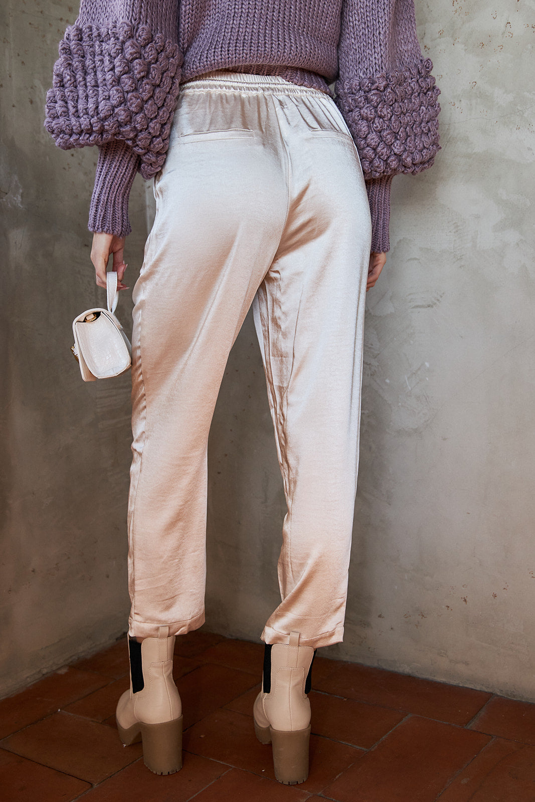 Atlas Cropped Satin Pant