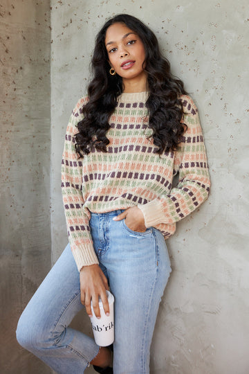 Kourt Dotted Striped Sweater