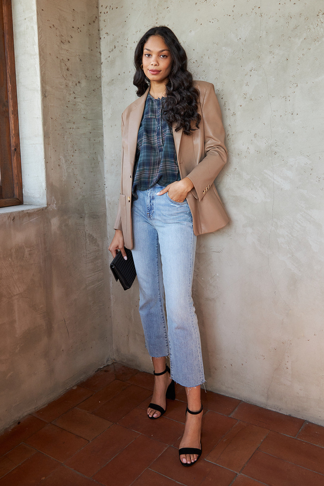 Hildie Plaid Top