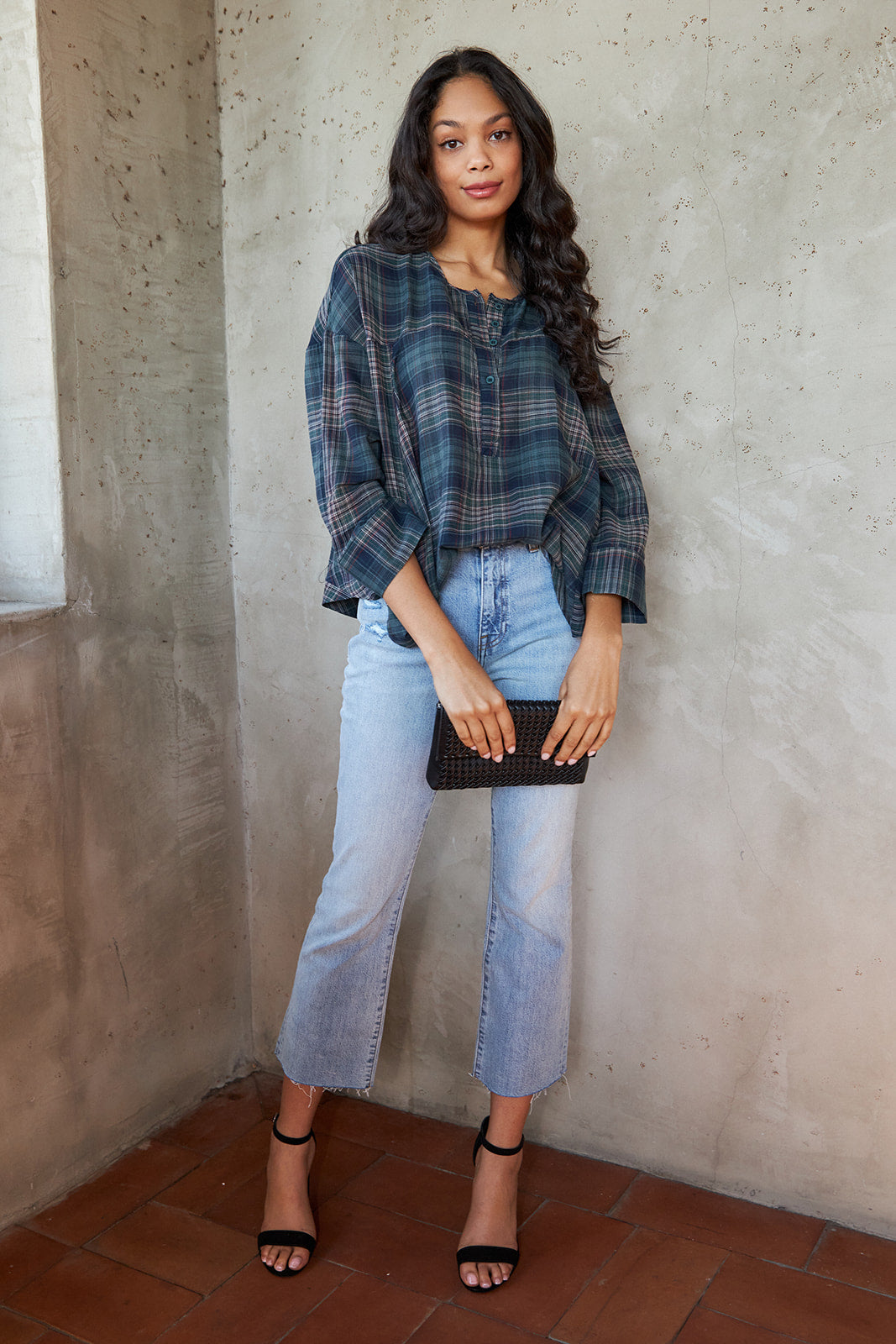 Hildie Plaid Top
