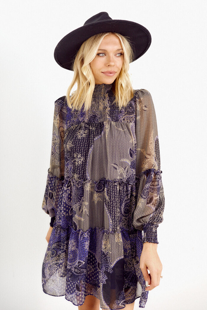 Stella Printed Smock Dress