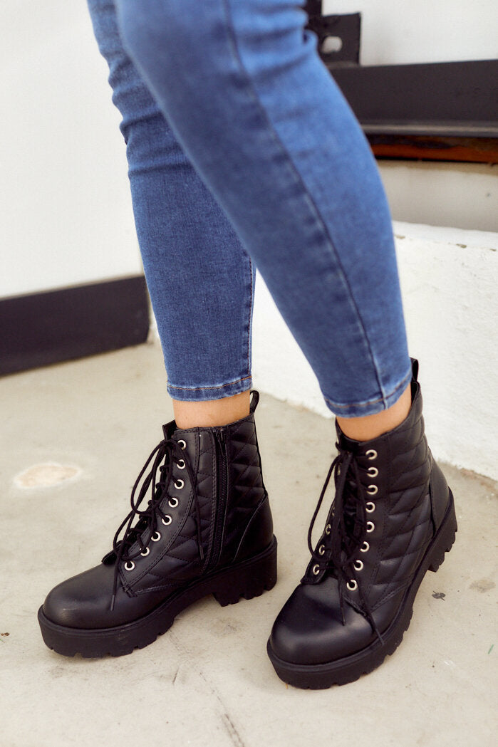 Dawson Quilted Combat Boot