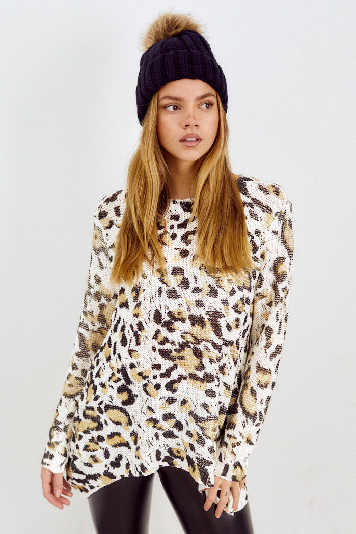 Genie Leopard Print Sweater