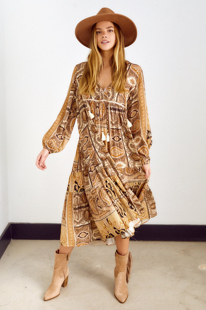 Sofia Printed Midi Dress