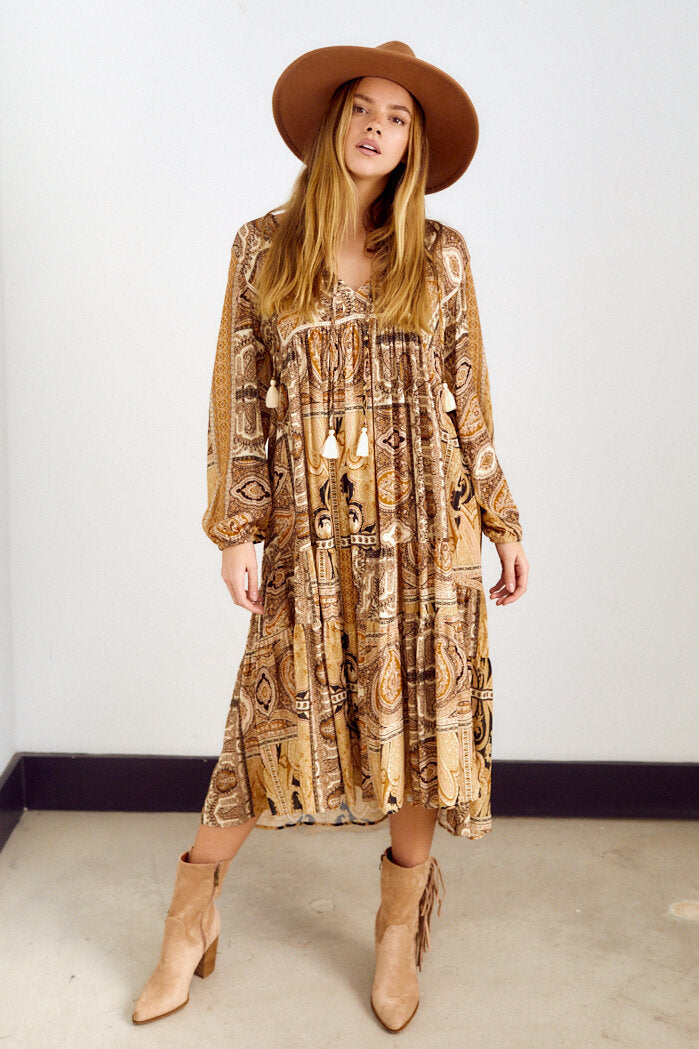 Sofia Printed Midi Dress