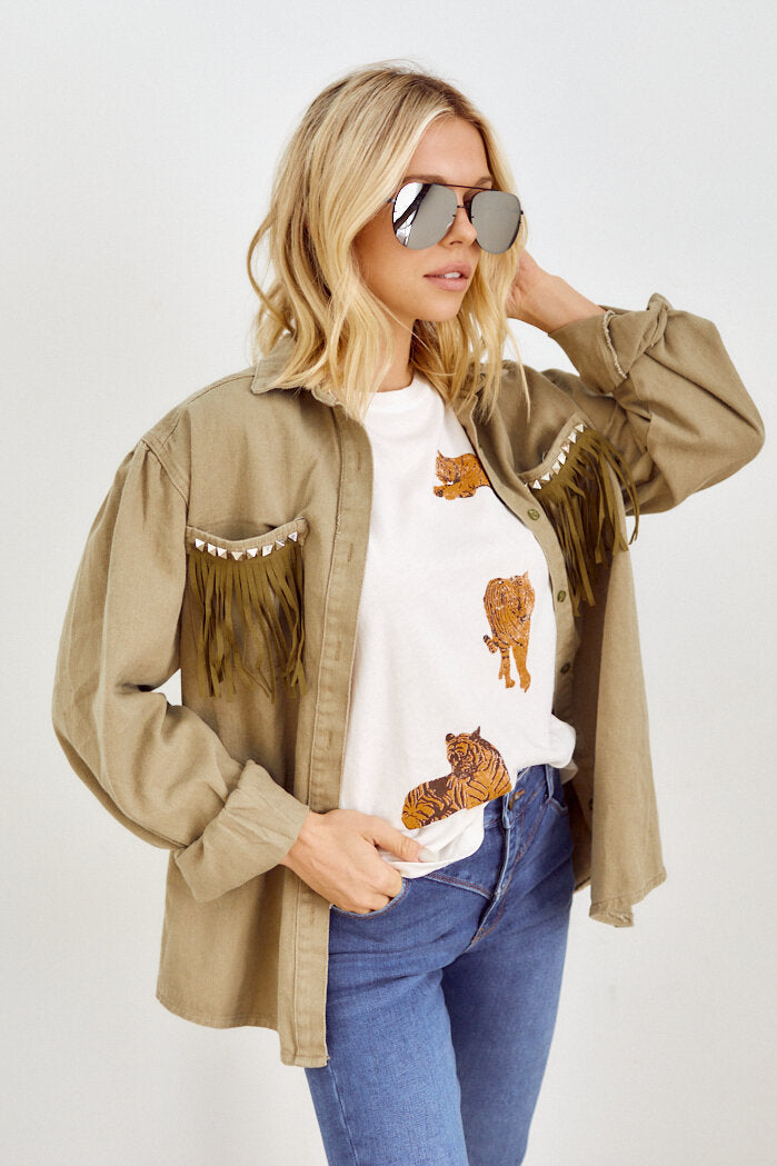 Marlana Fringe Detail Jacket
