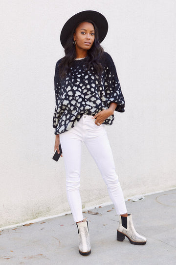Hattie Animal Print Sweater