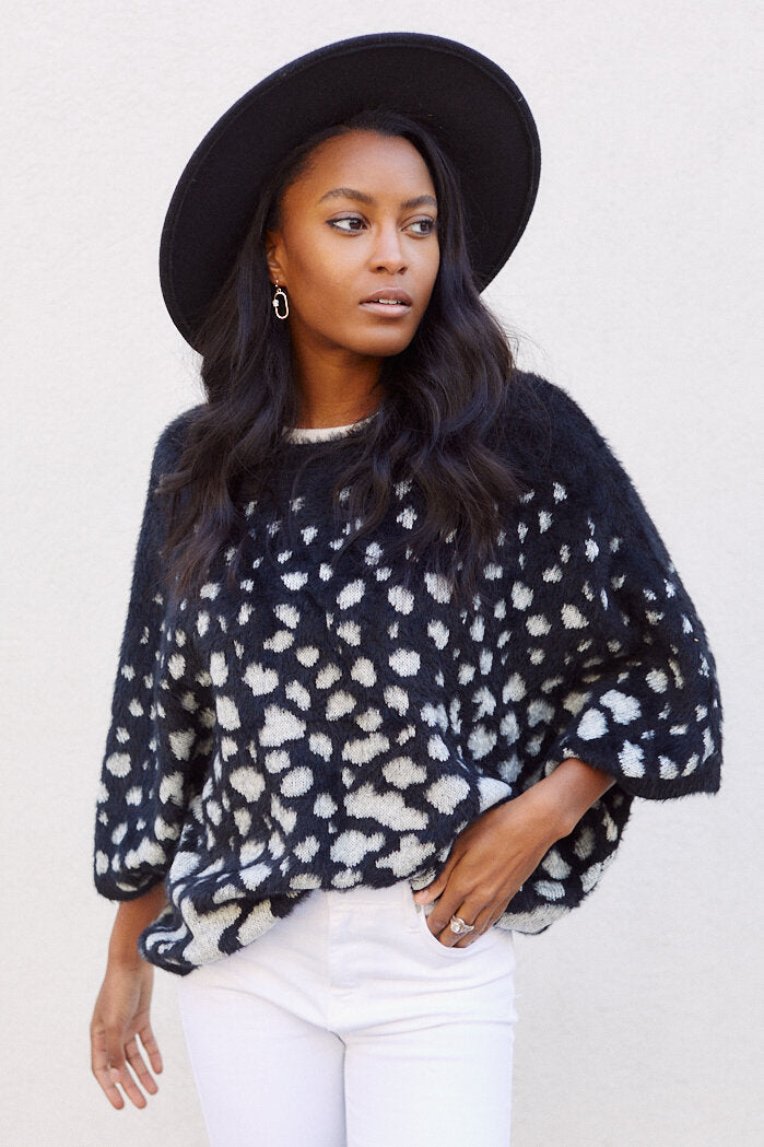 Hattie Animal Print Sweater