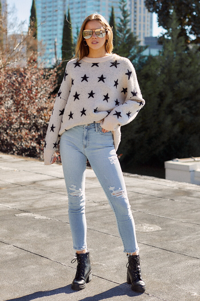 Millie Star Printed Sweater