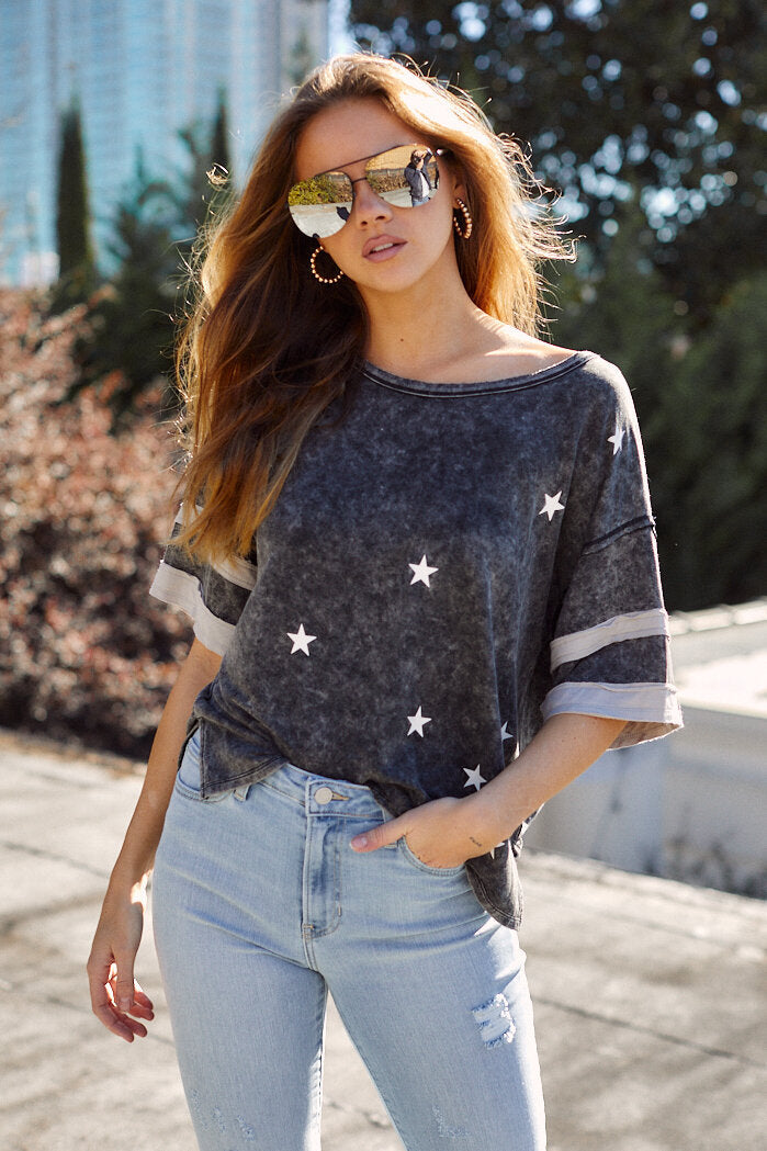 April Star Striped Tee