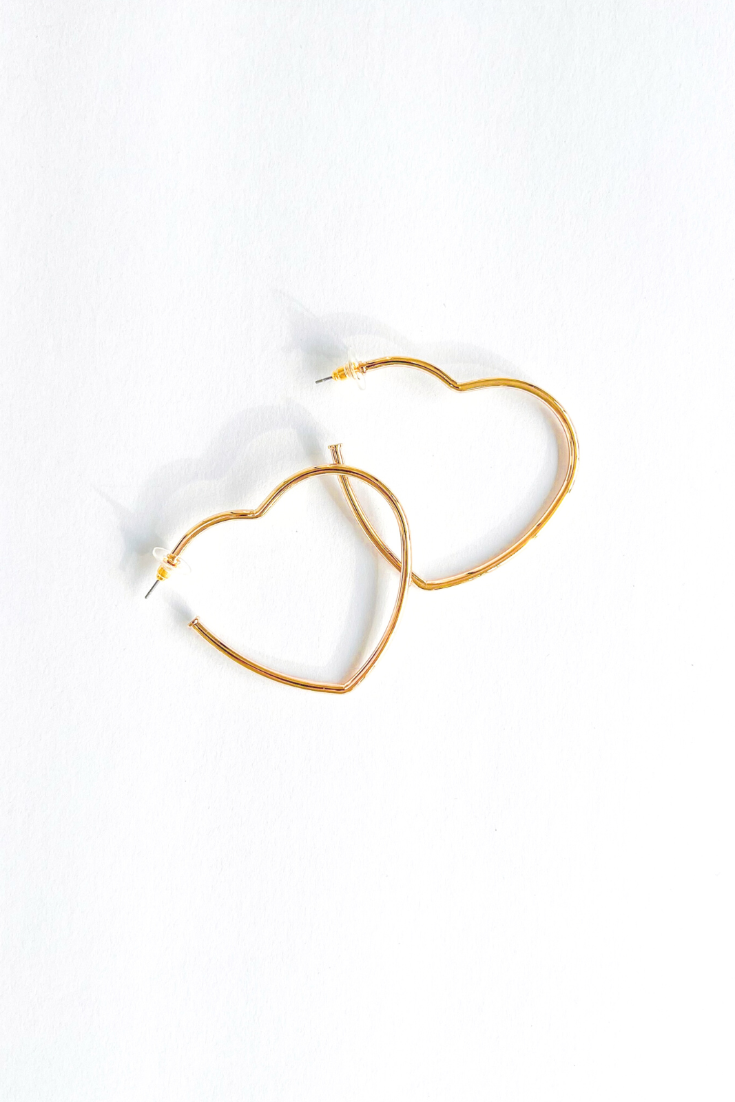 Abby Plated Heart Hoops