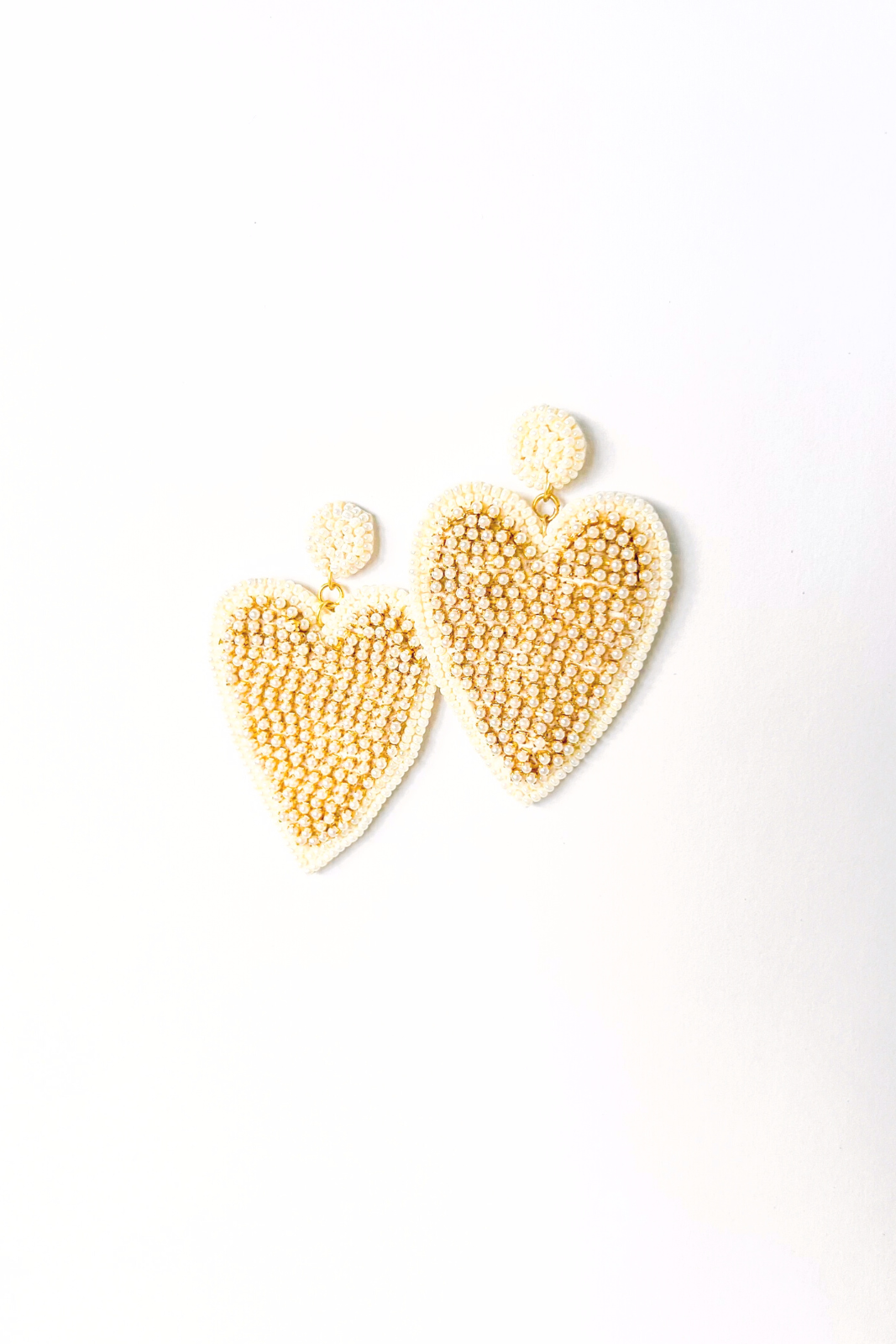 Norma Beaded Heart Earrings