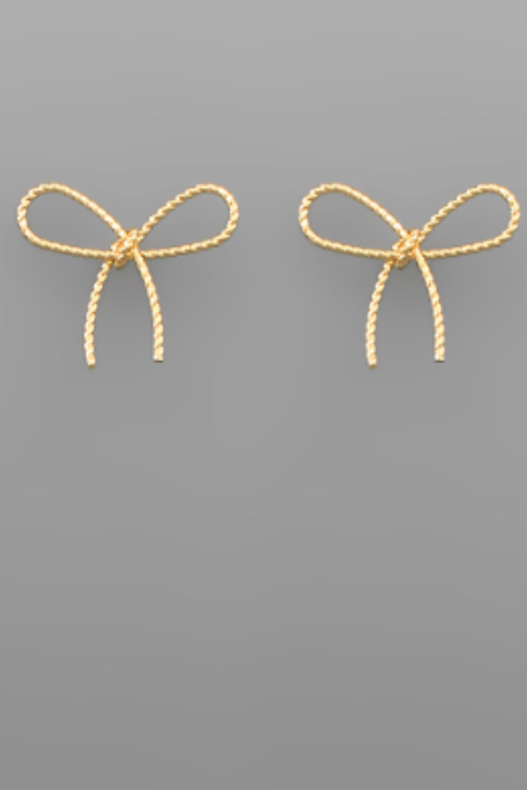 Vega Textured Wire Bow Earrings