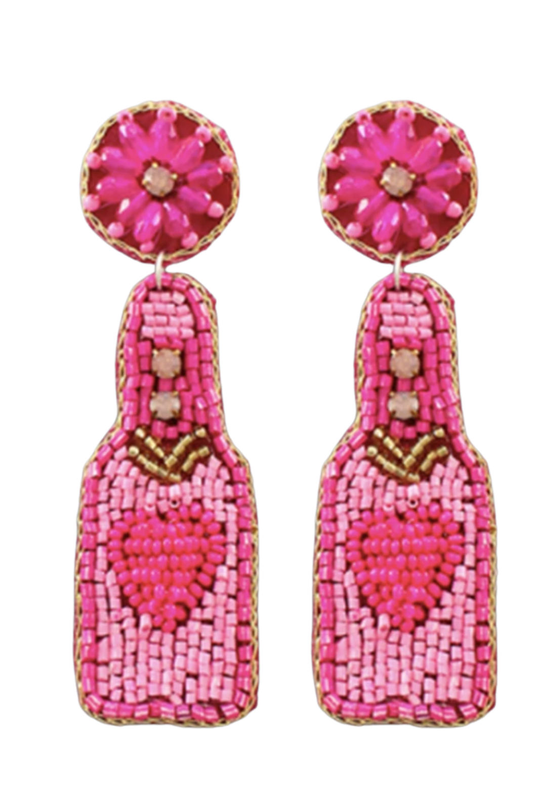 Nova Champagne Bottle Earrings
