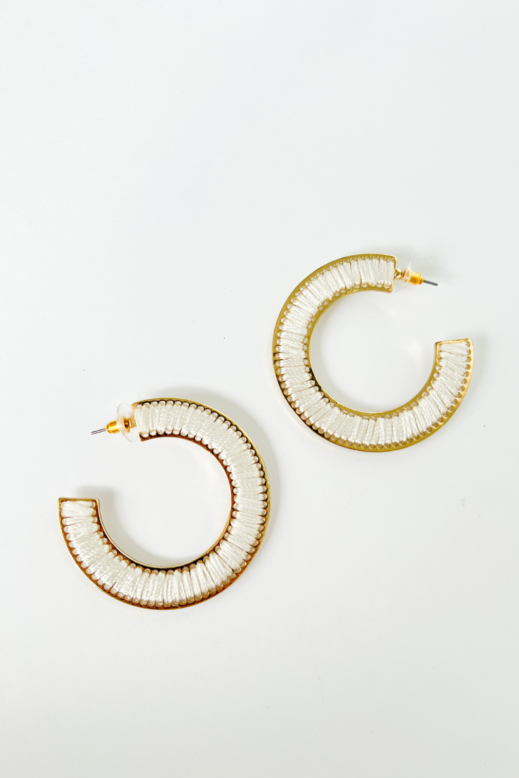 SALE - Dahlia Threaded Hoop Earrings