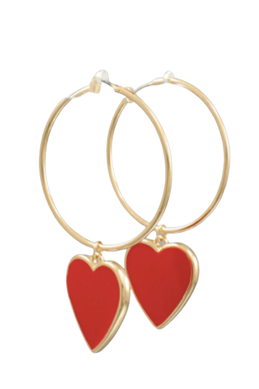 Olivia Heart Dangle Hoops