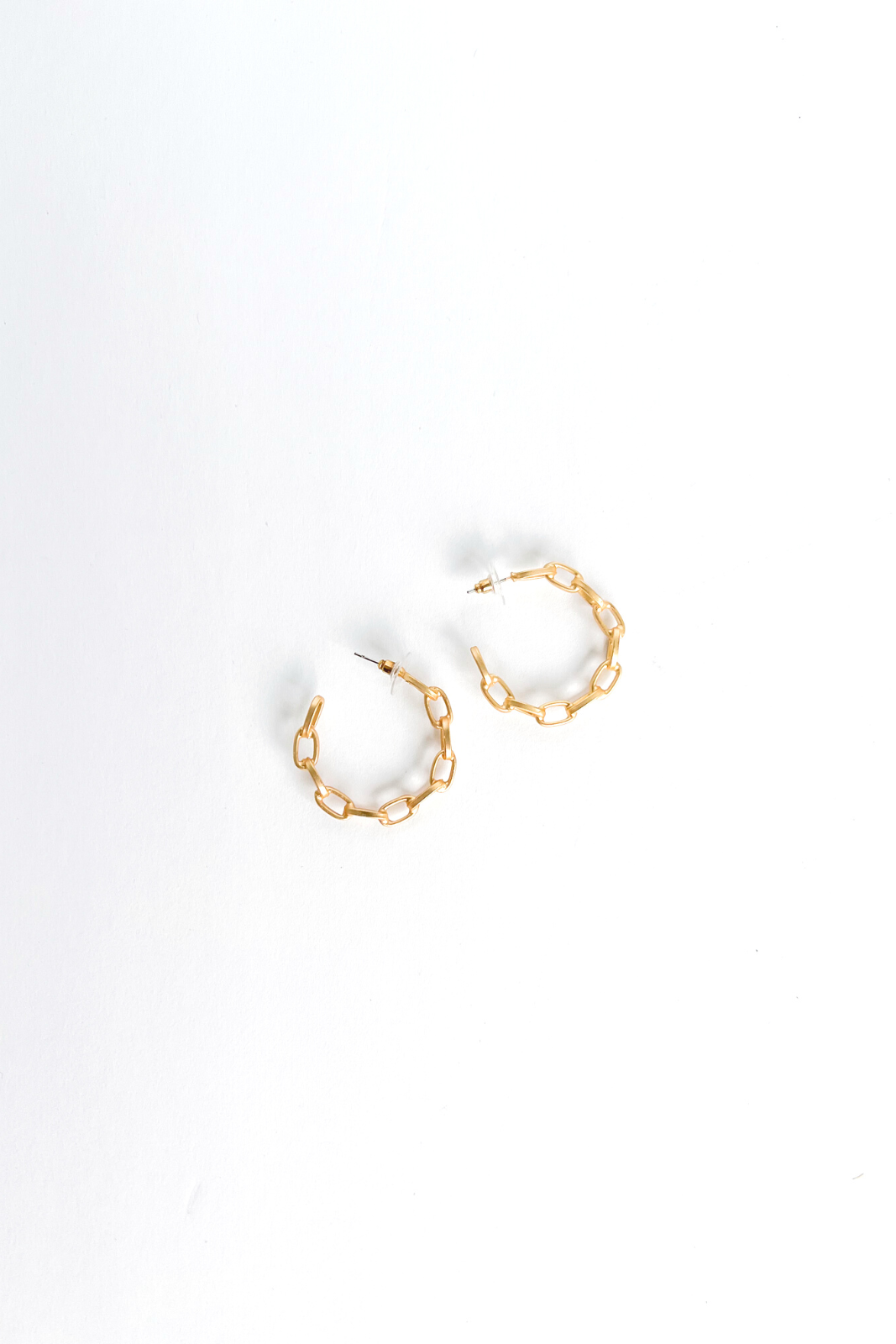 Bella Chain Link Hoop Earrings