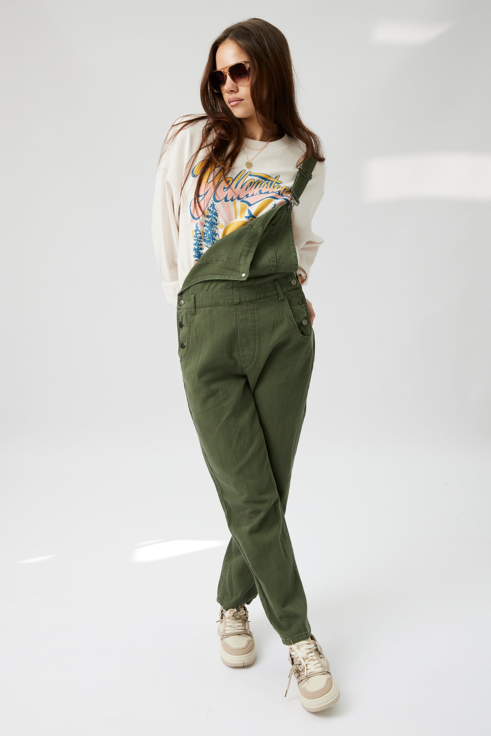SALE - Crosby Deep Pocket Detail Denim Overall Jumpsuit