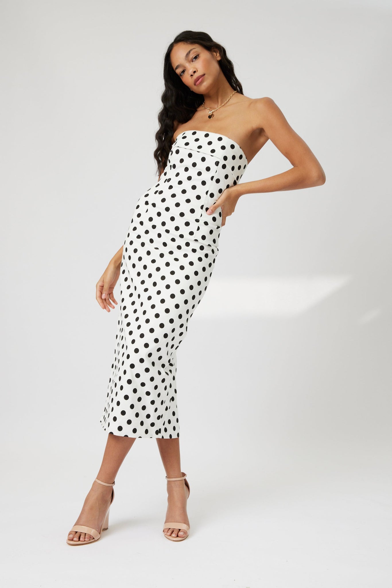 Emmie Polka Dot Midi Dress