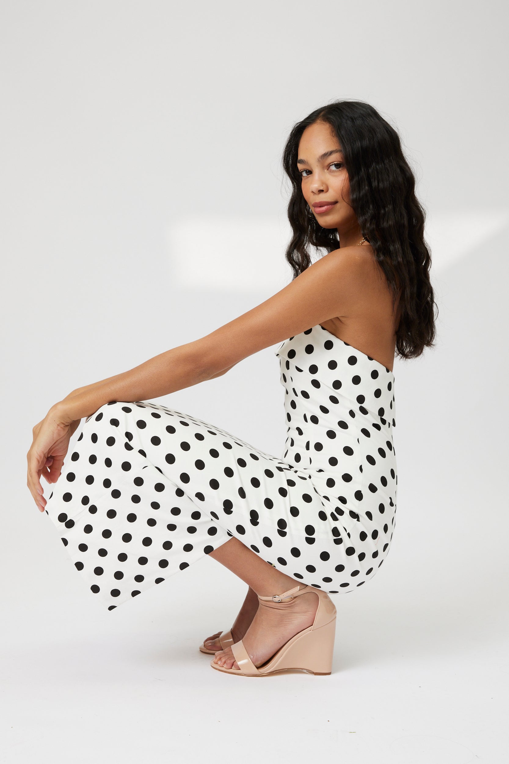 Emmie Polka Dot Midi Dress
