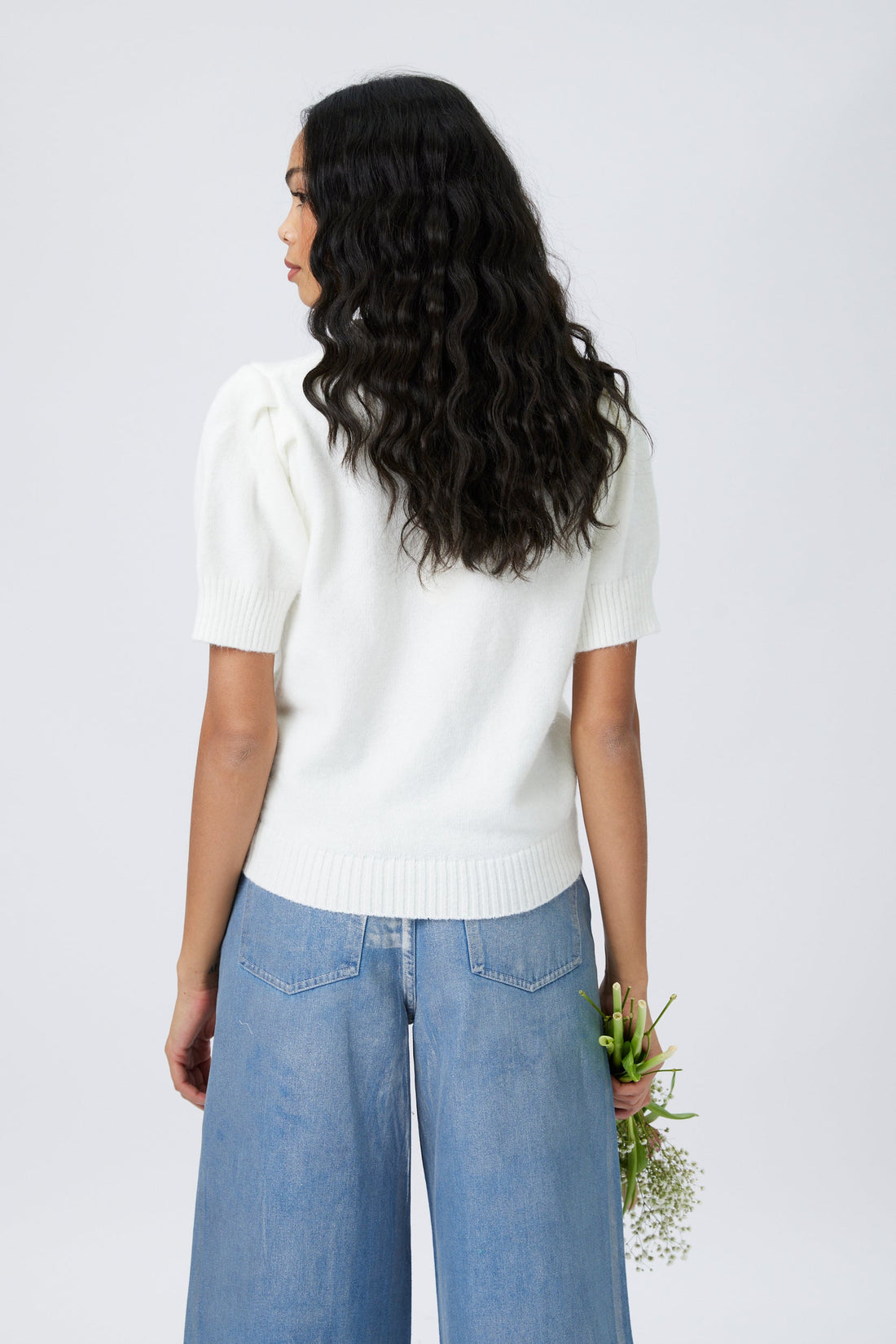 SALE - Nia Rose Detail Short Sleeve Sweater