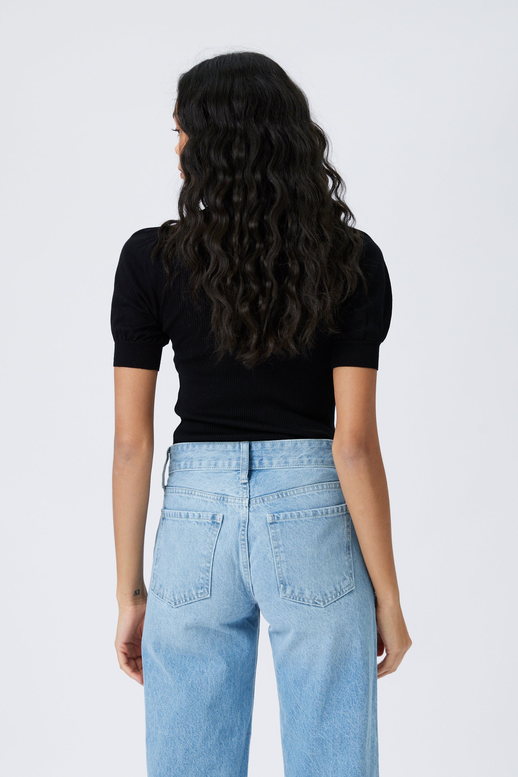 SALE - Baxter Ribbed Puff Sleeve Knit Top