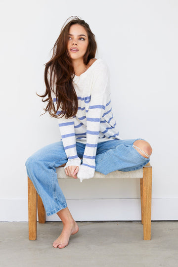 Helen Striped Pocket Sweater