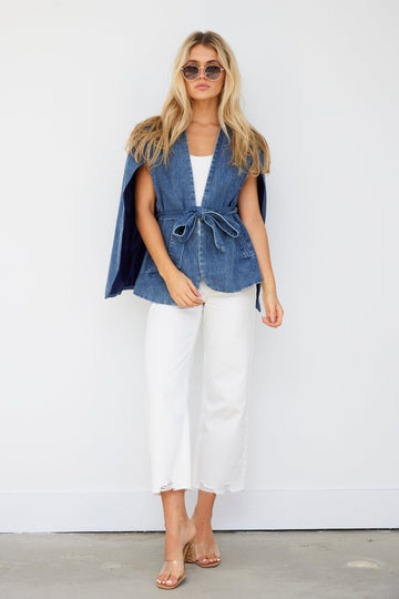SALE - Simon Denim Cape Blazer